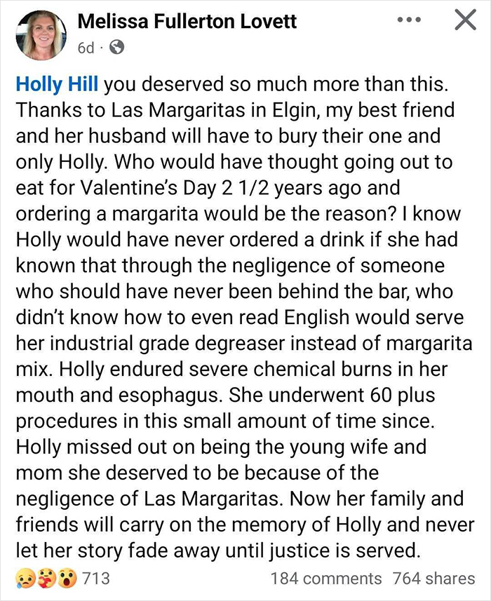 Mom, 30, Passes Away 3 Years After Restaurant's Brutal Mistake When Making Her A Drink Mom, 30, Passes Away 3 Years After Restaurant's Brutal Mistake When Making Her A Drink