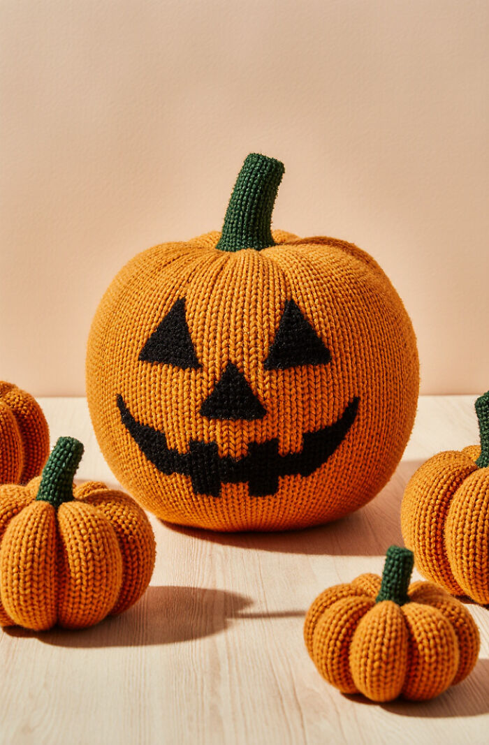 Hallwoeen Crochet Pattern Handmade Knitted Pumpkin Ornaments For Your Home Hallwoeen Crochet Pattern Handmade Knitted Pumpkin Ornaments For Your Home