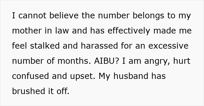 Text about a daughter-in-law freaked out by nonstop mystery calls, later discovering it’s from her own mother-in-law. Text about a daughter-in-law freaked out by nonstop mystery calls, later discovering it’s from her own mother-in-law.