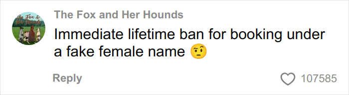 Screenshot of a social media comment about a man lying on his booking, highlighting aesthetician's disgust viral reaction. Screenshot of a social media comment about a man lying on his booking, highlighting aesthetician's disgust viral reaction.