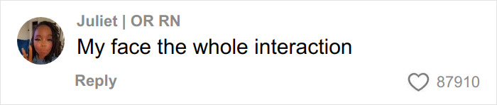 Screenshot of a social media comment saying My face the whole interaction about an aesthetician's viral booking lie incident. Screenshot of a social media comment saying My face the whole interaction about an aesthetician's viral booking lie incident.