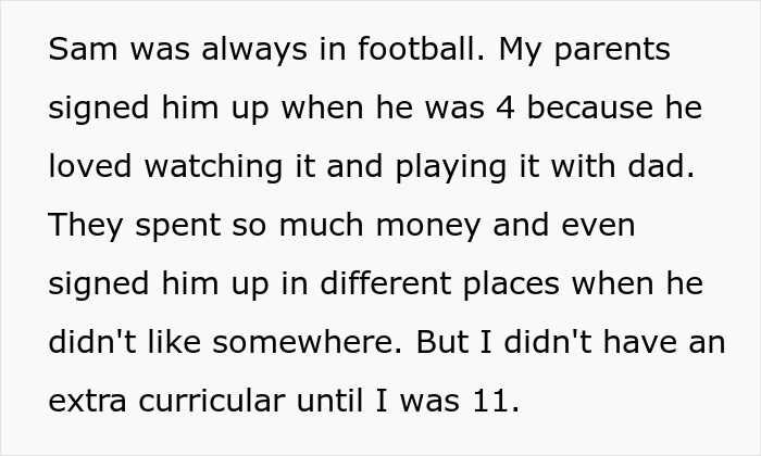 Text describing toxic parents favoring their golden child son, while the younger son refuses to help with the house. Text describing toxic parents favoring their golden child son, while the younger son refuses to help with the house.