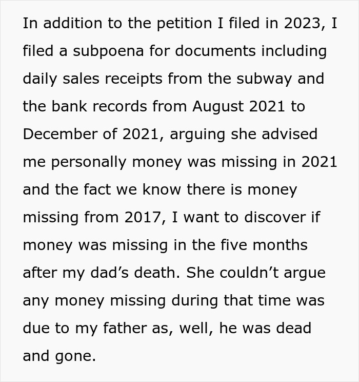 "I'm Just Getting Started": Grieving Daughter Hellbent On Driving Step-Monster To Financial Ruin "I'm Just Getting Started": Grieving Daughter Hellbent On Driving Step-Monster To Financial Ruin