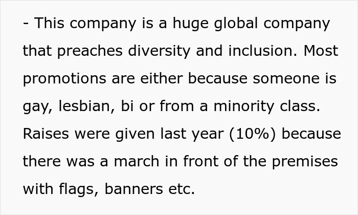 Screenshot of employee text discussing management and HR exposure concerns in a workplace setting. Screenshot of employee text discussing management and HR exposure concerns in a workplace setting.