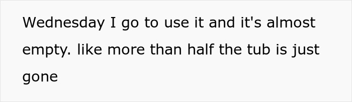Text message screenshot describing a woman horrified to find her roommate’s boyfriend using her fancy products. Text message screenshot describing a woman horrified to find her roommate’s boyfriend using her fancy products.