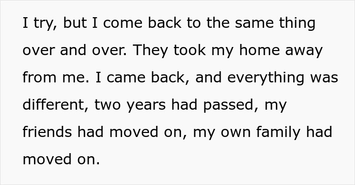 Alt text: Teen reflects on being dumped by parents at boarding school, feeling abandoned and angry years later.
