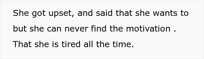 Text excerpt discussing lack of motivation and fatigue in a conversation about depression and laziness. Text excerpt discussing lack of motivation and fatigue in a conversation about depression and laziness.