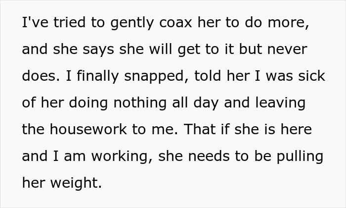Text excerpt showing a guy snapping at his girlfriend about her laziness and housework, illustrating depressed is not an excuse. Text excerpt showing a guy snapping at his girlfriend about her laziness and housework, illustrating depressed is not an excuse.