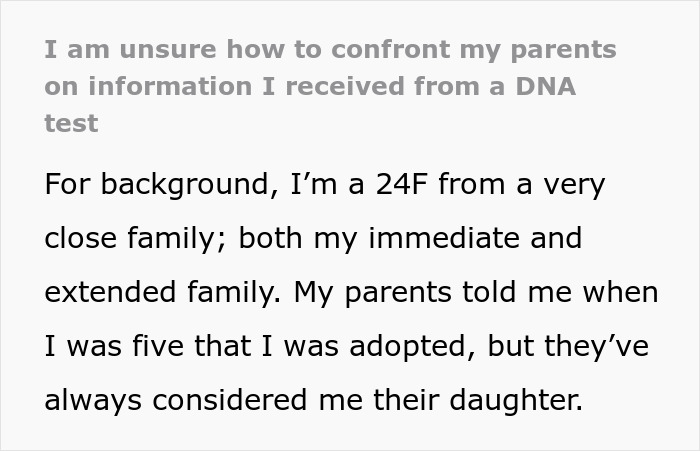 Young woman unsure how to confront parents about surprising information revealed by a recent DNA test result. Young woman unsure how to confront parents about surprising information revealed by a recent DNA test result.