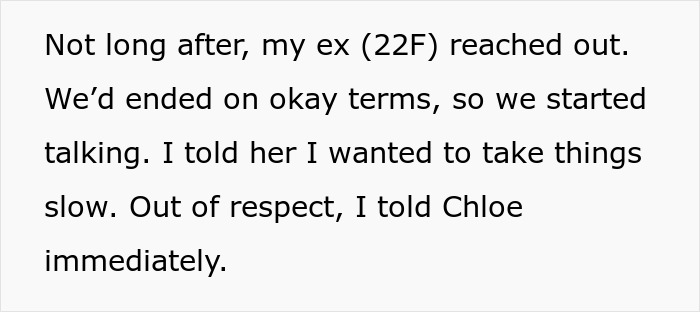 Text excerpt about a woman’s ex reaching out and the start of conversations after rejection in a relationship context. Text excerpt about a woman’s ex reaching out and the start of conversations after rejection in a relationship context.