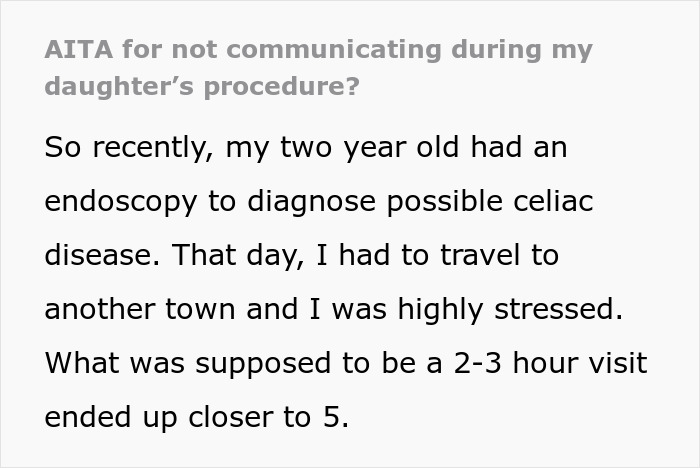 Mother accuses daughter of kidnapping after lack of communication during child’s medical procedure causes stress. Mother accuses daughter of kidnapping after lack of communication during child’s medical procedure causes stress.