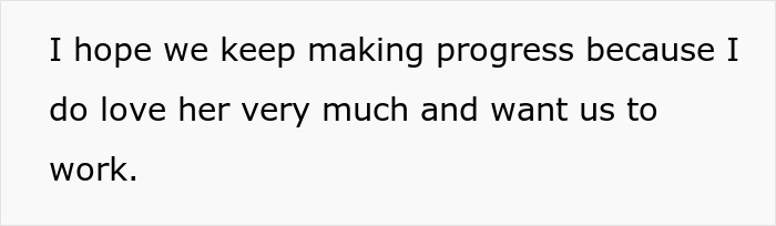 Text image with a heartfelt message expressing hope for progress in a relationship despite challenges. Text image with a heartfelt message expressing hope for progress in a relationship despite challenges.