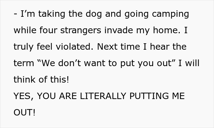 Text showing frustration of husband hosting wife’s distant relatives without thanks, feeling violated and refusing to continue. Text showing frustration of husband hosting wife’s distant relatives without thanks, feeling violated and refusing to continue.