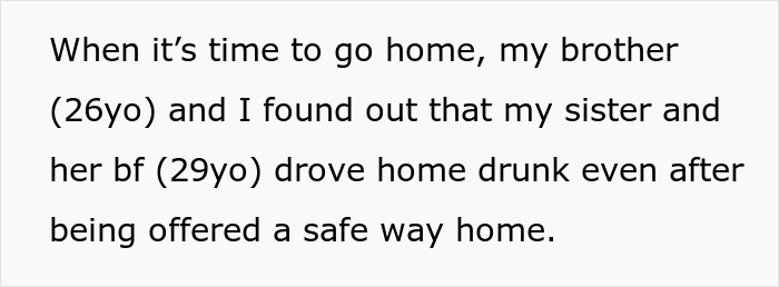 Text discussing a pregnant woman going no-contact with her sister after a Thanksgiving disaster involving drunk driving concerns. Text discussing a pregnant woman going no-contact with her sister after a Thanksgiving disaster involving drunk driving concerns.
