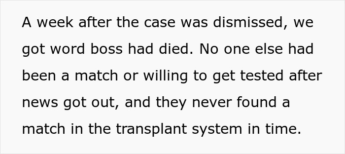 Text excerpt discussing the refusal to donate liver and its consequences in a transplant lawsuit case.