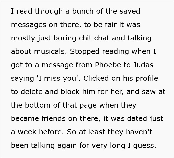 Text message conversation about discovering ex-wife’s cheating with best man, fearing he targets current girlfriend too. Text message conversation about discovering ex-wife’s cheating with best man, fearing he targets current girlfriend too.