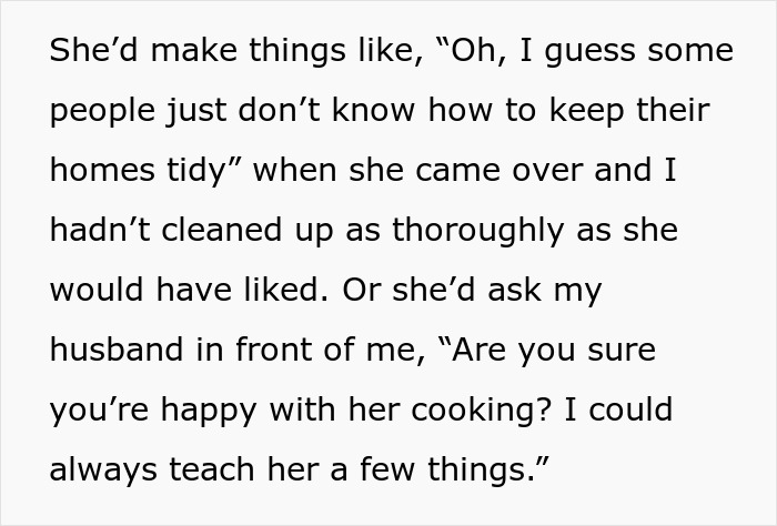 Alt text: Example of rude mother-in-law behavior causing tension with daughter-in-law and husband over household issues. Alt text: Example of rude mother-in-law behavior causing tension with daughter-in-law and husband over household issues.