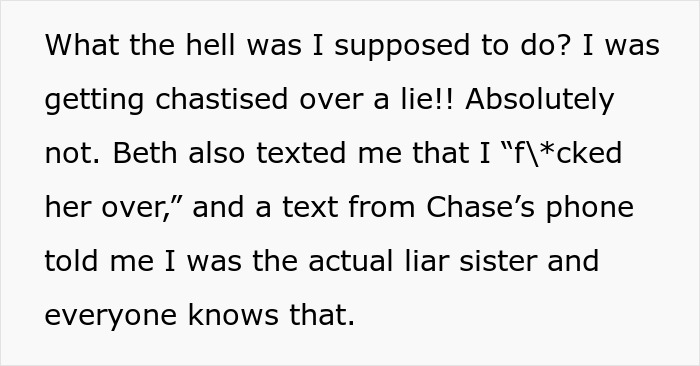 Text message revealing sister's confession and accusations about a dead brother lie causing family conflict and mistrust.