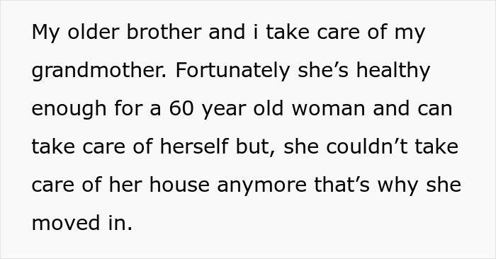 Text about taking care of grandmother at home, highlighting challenges with family refusing to help and being called selfish. Text about taking care of grandmother at home, highlighting challenges with family refusing to help and being called selfish.