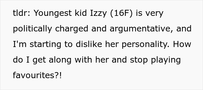Mom admits she likes one daughter more and struggles to hide favoritism between her children. Mom admits she likes one daughter more and struggles to hide favoritism between her children.