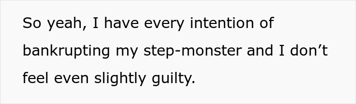 "I'm Just Getting Started": Grieving Daughter Hellbent On Driving Step-Monster To Financial Ruin "I'm Just Getting Started": Grieving Daughter Hellbent On Driving Step-Monster To Financial Ruin