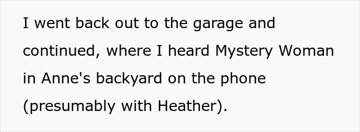 Text excerpt describing an elderly lady allegedly planning to steal neighbor’s doggo, with the owner in shock. Text excerpt describing an elderly lady allegedly planning to steal neighbor’s doggo, with the owner in shock.