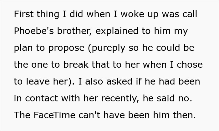 Text excerpt from a story about a guy discovering his ex-wife cheated with his best man and fears for his girlfriend. Text excerpt from a story about a guy discovering his ex-wife cheated with his best man and fears for his girlfriend.