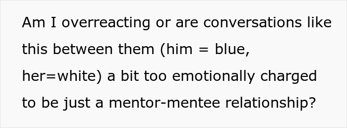 Screenshot of text messages highlighting a 43-year-old texting a former student with partner sharing screenshots to judge appropriateness. Screenshot of text messages highlighting a 43-year-old texting a former student with partner sharing screenshots to judge appropriateness.