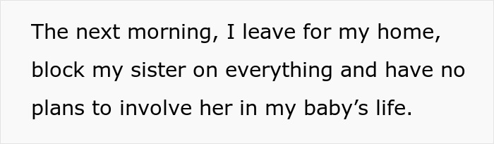 Pregnant woman decides to go no-contact with sister after a Thanksgiving disaster and blocking her on all platforms. Pregnant woman decides to go no-contact with sister after a Thanksgiving disaster and blocking her on all platforms.