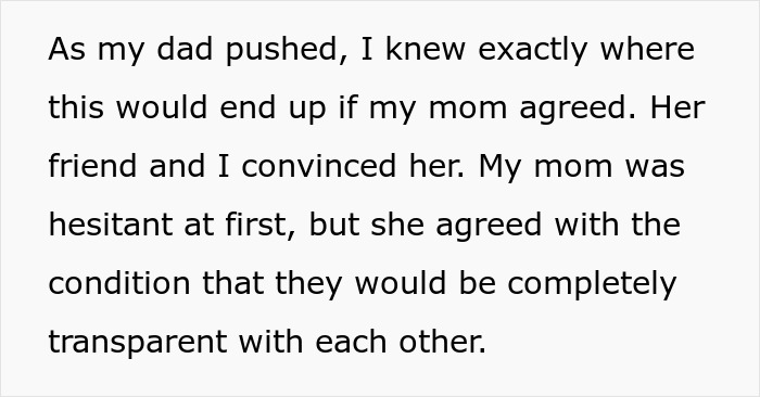 Text excerpt discussing a 41-year-old man pushing for an open marriage with his 39-year-old wife and transparency conditions. Text excerpt discussing a 41-year-old man pushing for an open marriage with his 39-year-old wife and transparency conditions.