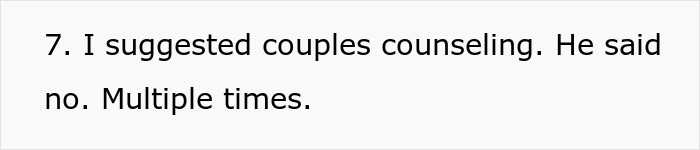 Text excerpt about a woman rejecting couples counseling after her fiancé prioritizes his kid, highlighting dating men with kids. Text excerpt about a woman rejecting couples counseling after her fiancé prioritizes his kid, highlighting dating men with kids.