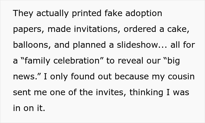 Fake adoption papers, invitations, and party preparations reveal bizarre family drama and fake adoption plans uncovered unexpectedly. Fake adoption papers, invitations, and party preparations reveal bizarre family drama and fake adoption plans uncovered unexpectedly.
