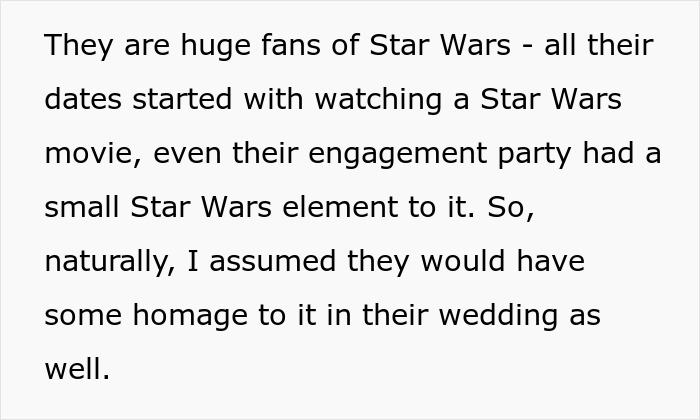 Couple who are huge Star Wars fans plan a wedding with Star Wars elements and homage throughout the event details. Couple who are huge Star Wars fans plan a wedding with Star Wars elements and homage throughout the event details.
