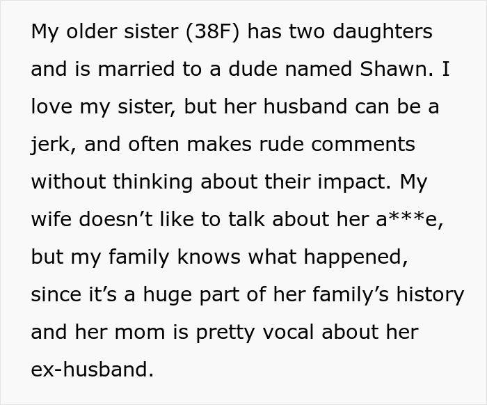 Man banned from Thanksgiving after upsetting brother-in-law’s wife with controversial family theory.
