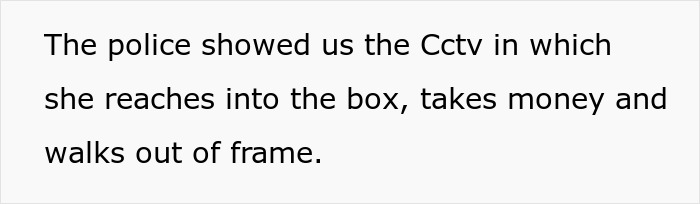CCTV footage description showing a person taking money from a box, related to refusing donate liver lawsuit context.