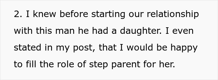 Text excerpt about knowing partner had a daughter and willingness to be a step parent in a relationship. Text excerpt about knowing partner had a daughter and willingness to be a step parent in a relationship.