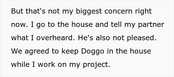 Text discussing concern over an elderly lady allegedly planning to steal neighbor’s doggo, owner shocked. Text discussing concern over an elderly lady allegedly planning to steal neighbor’s doggo, owner shocked.
