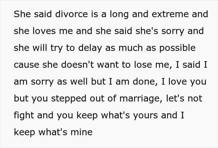 Text discussing divorce after a lady kisses another man, with family lashing out against the husband&rsquo;s decision.