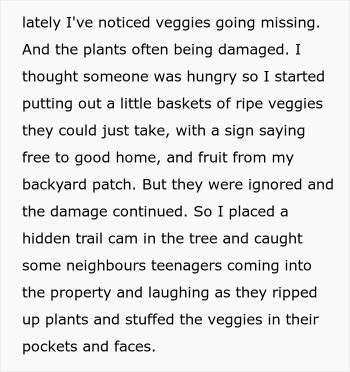 Woman torn between laughter and guilt after her clever revenge on neighborhood kids works like magic.
