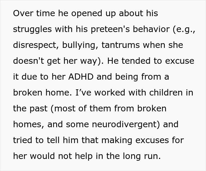 Text excerpt discussing struggles with a preteen's behavior and challenges of dating men with kids. Text excerpt discussing struggles with a preteen's behavior and challenges of dating men with kids.