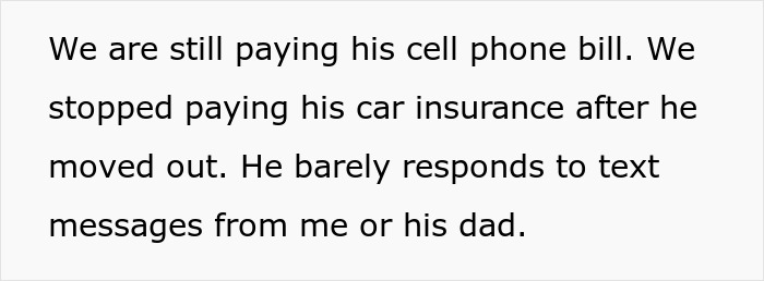 Parents discuss paying cell phone bill for 20YO who keeps mooching off them and stealing money after moving out. Parents discuss paying cell phone bill for 20YO who keeps mooching off them and stealing money after moving out.