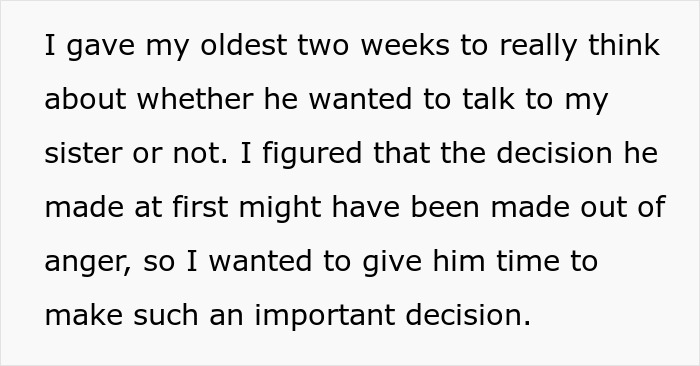 Text discussing a family's struggle with kids not wanting to see their ex-con mom and the sister getting slammed by family. Text discussing a family's struggle with kids not wanting to see their ex-con mom and the sister getting slammed by family.