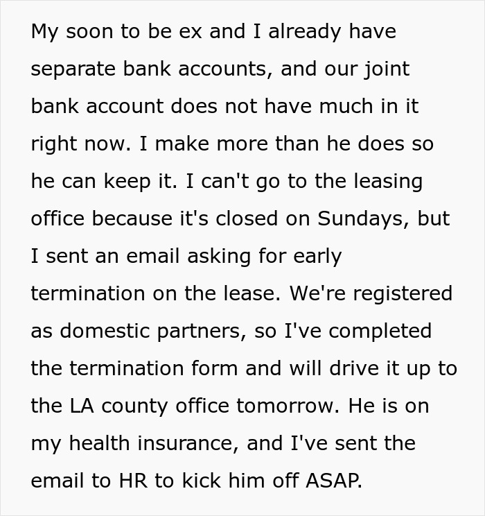 Text excerpt showing a man announces to everyone except his girlfriend of 7 years that they broke up and discusses next steps. Text excerpt showing a man announces to everyone except his girlfriend of 7 years that they broke up and discusses next steps.