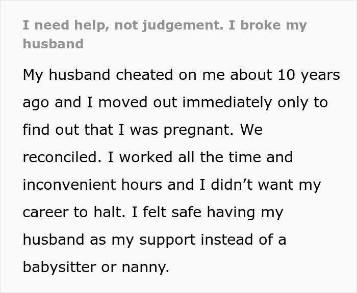 Alt text: Heartbroken woman reveals pain from husband's affair 10 years ago affecting their relationship and emotional support. Alt text: Heartbroken woman reveals pain from husband's affair 10 years ago affecting their relationship and emotional support.