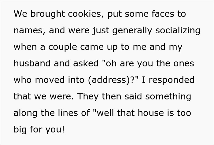 Couple faces nosy neighbor shaming over owning a big home with no kids, their heartfelt reply silences the criticism.