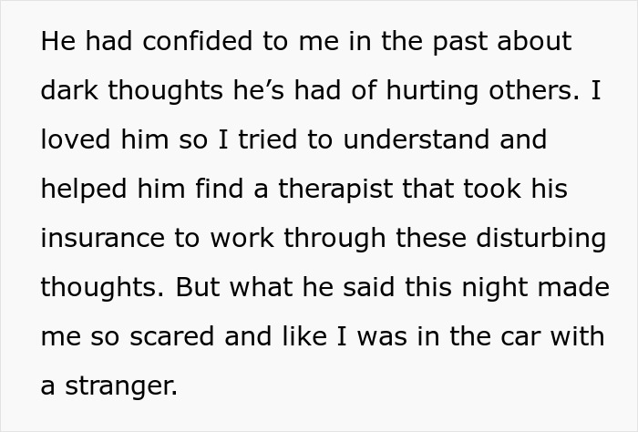 Text excerpt about a woman scared after a strange confession by her ex amid mysterious illness and poisoning fears. Text excerpt about a woman scared after a strange confession by her ex amid mysterious illness and poisoning fears.