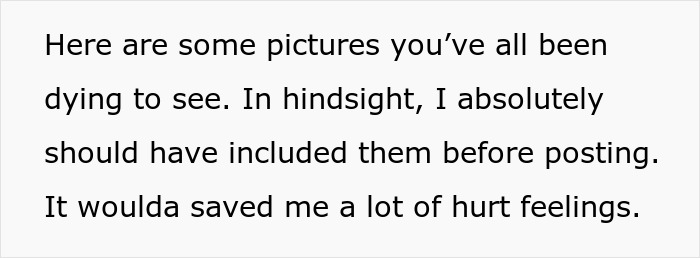 Text on a white background reads a mom sharing pictures wished she had posted earlier to avoid hurt feelings. Text on a white background reads a mom sharing pictures wished she had posted earlier to avoid hurt feelings.