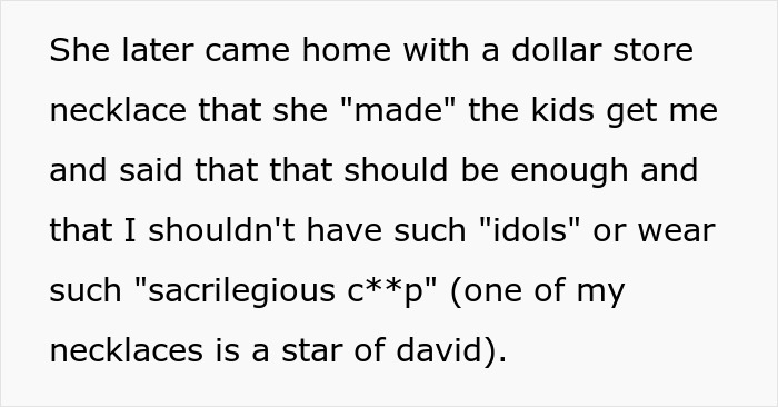 Text excerpt about stepmom destroying stepdaughter's heirloom jewelry and conflict over sentimental value. Text excerpt about stepmom destroying stepdaughter's heirloom jewelry and conflict over sentimental value.