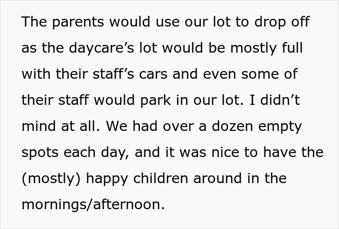 Daycare manager has a car towed, resulting in chaos in the daycare parking lot and parking lot disputes. Daycare manager has a car towed, resulting in chaos in the daycare parking lot and parking lot disputes.