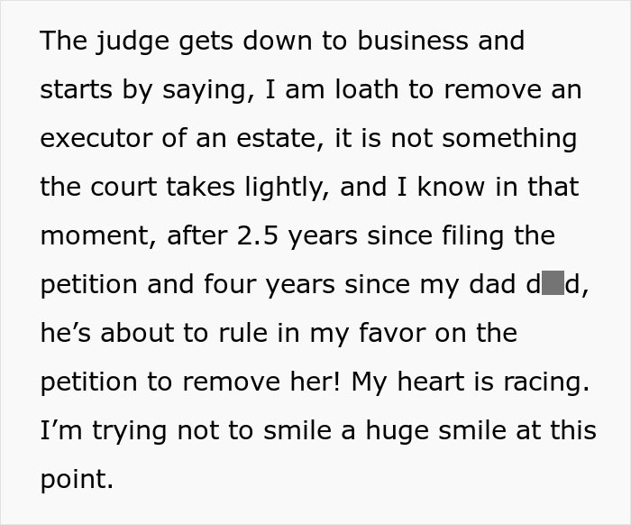 "I'm Just Getting Started": Grieving Daughter Hellbent On Driving Step-Monster To Financial Ruin "I'm Just Getting Started": Grieving Daughter Hellbent On Driving Step-Monster To Financial Ruin